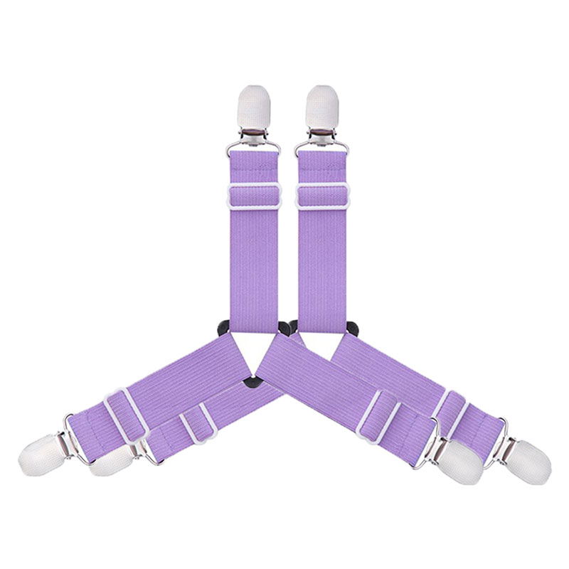 4Pcs/set Elastic Bed Sheet Holder Belt Fastener Bed Sheet Clips Home Textiles Bed Clip Mattress Blankets Bed Holder Gadgets: Pink
