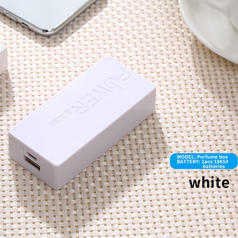 Lassen-gratis mobiele power geur vorm shell gemonteerd opladen schat Diy power bank case: White