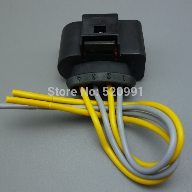 shhworldsea 1pcs 4pin 3.5mm A4 A6 VW Passat auto waterproof wiring harness connector 4B0 973 724 4B0973724