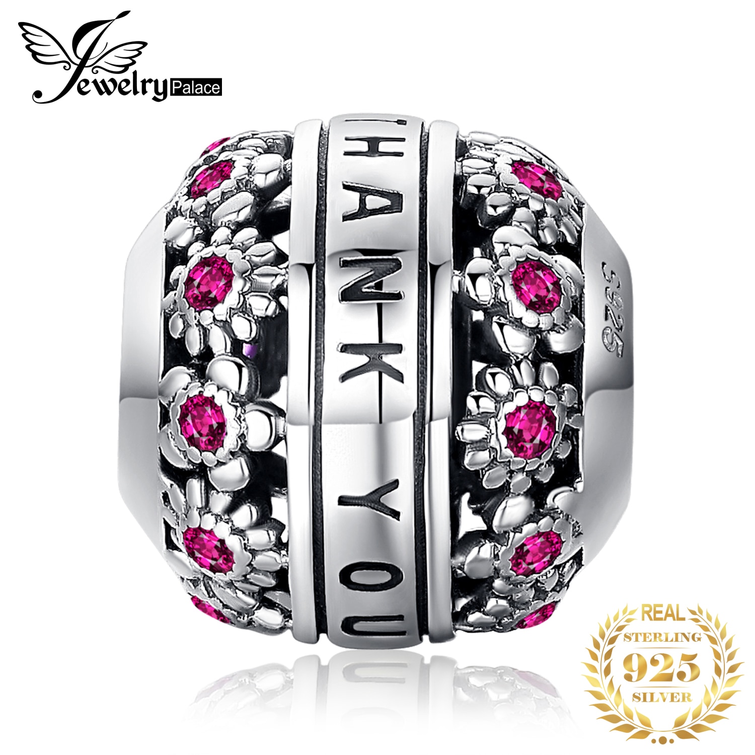 Jewelrypalace obrigado 925 prata esterlina grânulos encantos prata 925 original para pulseira de prata 925 original para fazer jóias