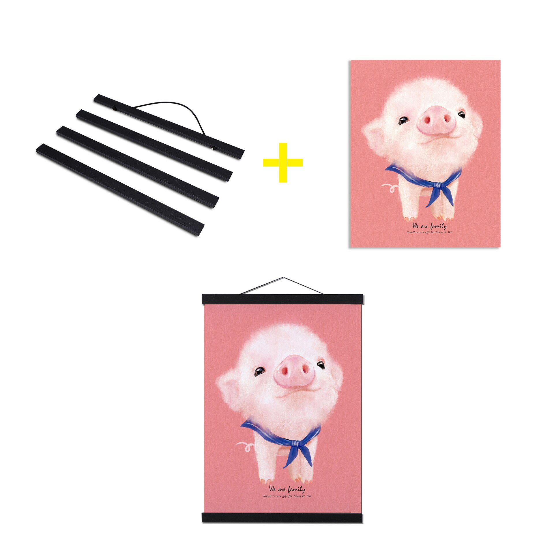 Marco de póster magnético foto de pared de madera Imagen Arte colgador cartel soporte pergamino colgante hogar pared decoración marco