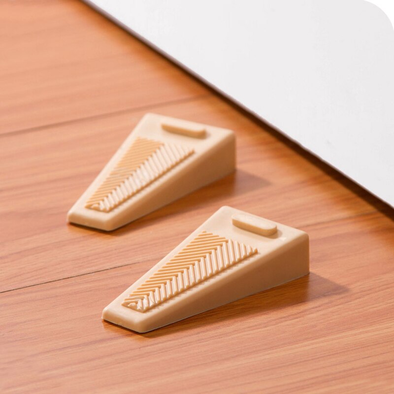 2pcs! Prevent wind Door Wedge Shaped Rubber Doorstops Stop Stopper doorstops decorative Child Safety Finger Protect