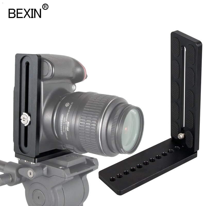 Bexin alongar universal l forma de disparo vertical liberação rápida l placa suporte aperto 1/4 parafuso para nikon conan sony dslr câmera