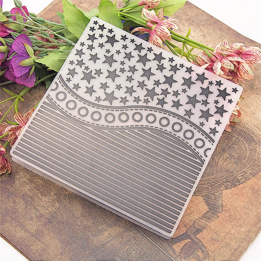 Plantilla de plástico con rayas y letras, para hacer tarjetas de papel, álbum, decoración de bodas, carpetas en relieve