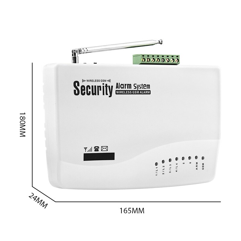FUERS 10A GSM Alarm System for Home Security System with Wired PIR Motion Door Sensor Dual Antenna Burglar Alarm Remote control