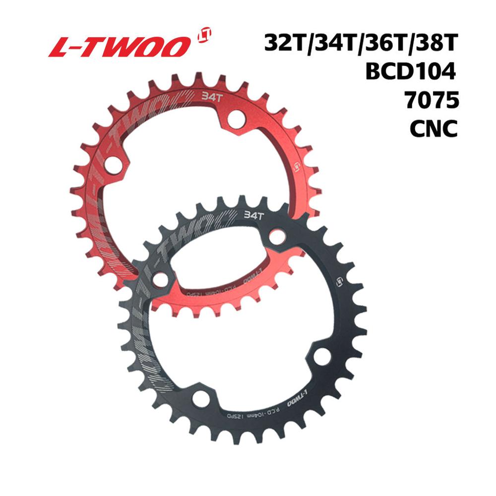 LTWOO Round Narrow Wide Chainrings MTB Mountain bike bicycle 104BCD 32T 34T 36T 38T crankset Tooth plate Parts hard-wearing