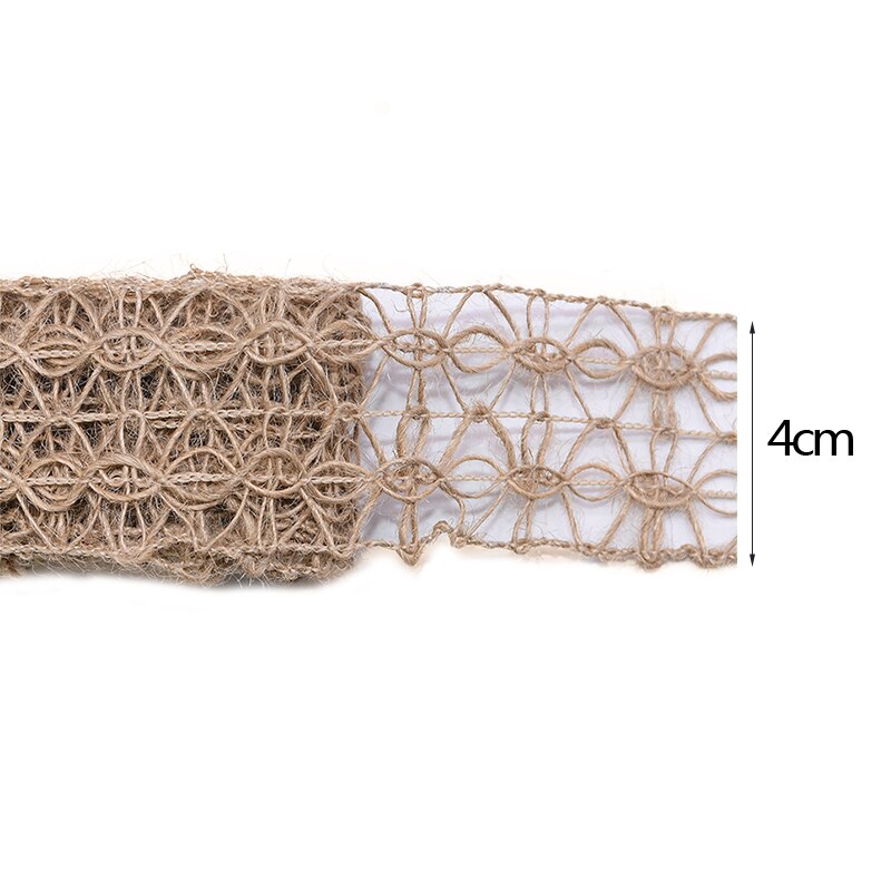 2m naturliga jute säckväv band vintage ihåliga band bröllopsfestival dekoration gör-det-själv hantverk inslagning leveranser: B07