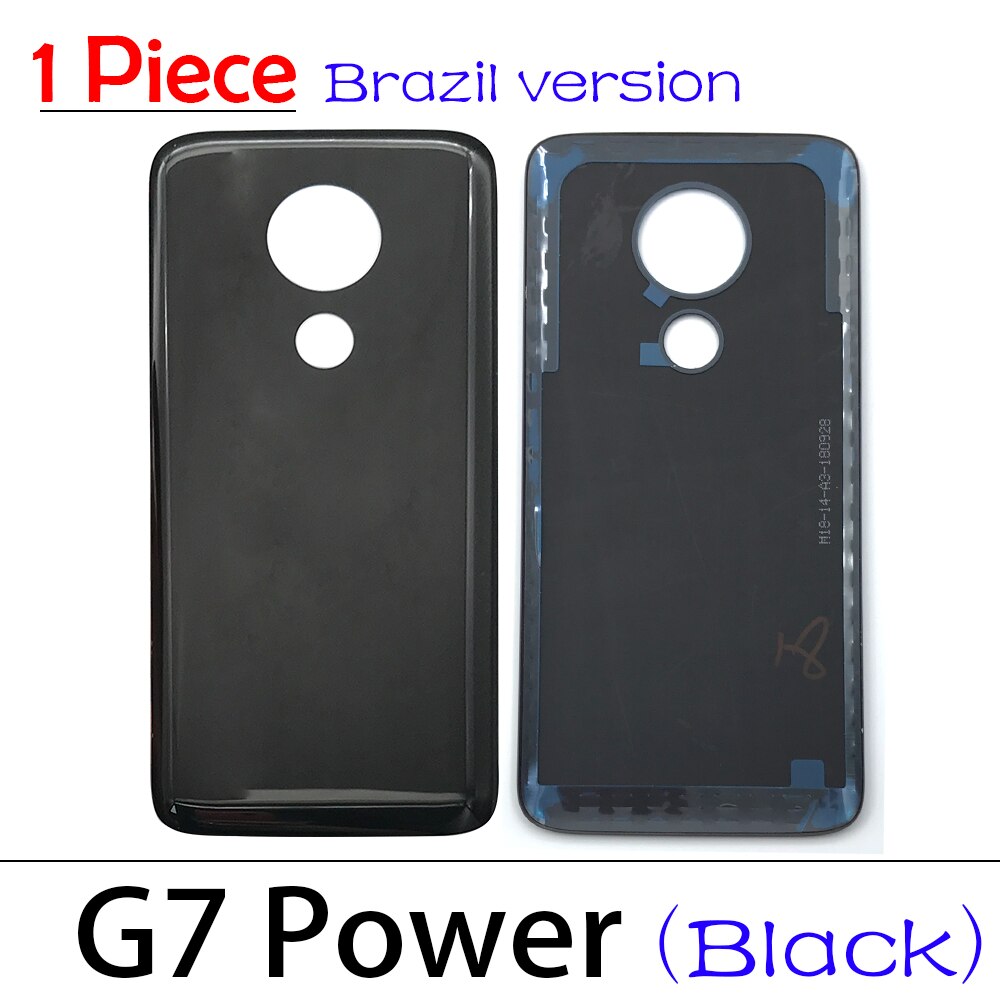 1 sztuk tylna szyba tylna pokrywa dla Moto One / G6 G7 G8 Plus / G7 moc/jeden makro baterii drzwi obudowa baterii tylna pokrywa klej: G7Power Brazil black