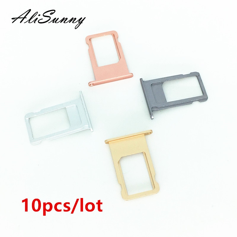 AliSunny 10 pcs SIM Kaart Lade Houder voor iPhone 6 S 6 Plus 6SP 4.7 &#39;&#39;SIM Card Adapter Vervanging onderdelen