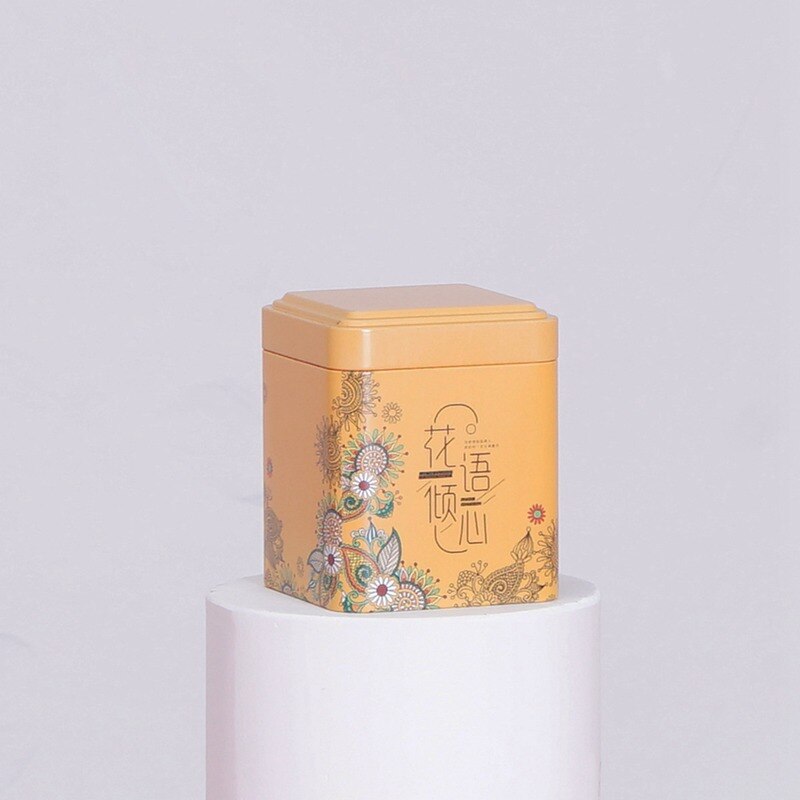 Universal Small Tea Caddy Tin Can Candy Scented Tea Caddy Tinplate Tea Packaging Box Portable Tea Caddy