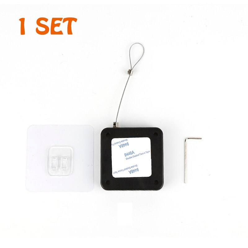 800g Pull Automatic Door Closer Automatic Sensor Door Closer Automatically Close for All Doors Punch-Free Steel Rope Length 1.2m: 1set Black