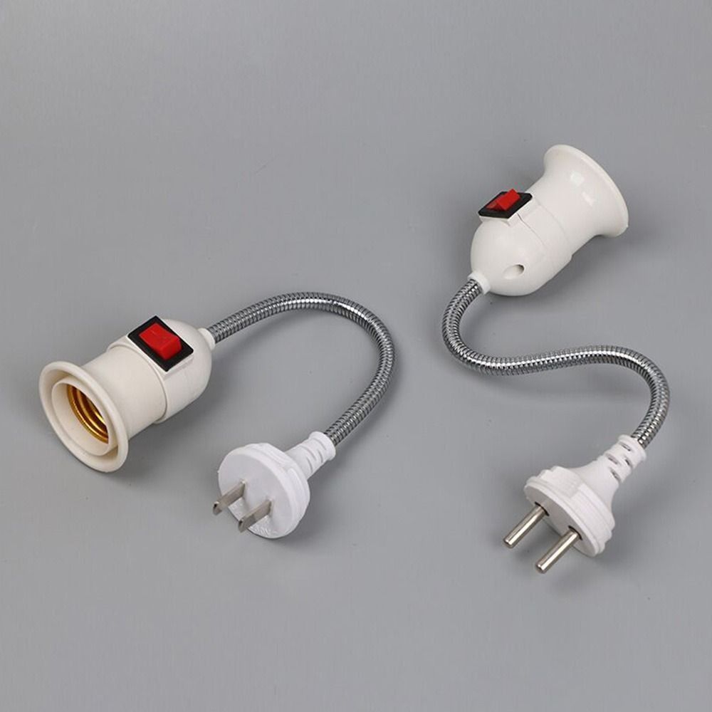 E27- fatning pærefatning lysfatning med afbryder eu us uk stik lampefatning energibesparende led bordlampe led-sokkel lampesokkel
