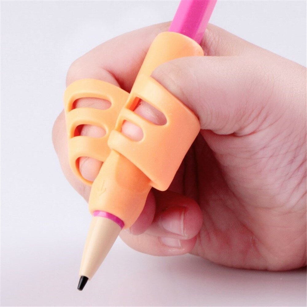 3pcs/set Silicone Pen Grips Hand Writing Aid Tool Pen Grip Posture Correction Tool Students Kids Writing Control Tool
