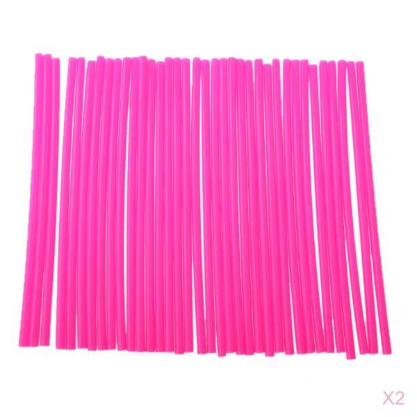 72 stykker universell motocross felg eiker innpakning skinn dekker rosa