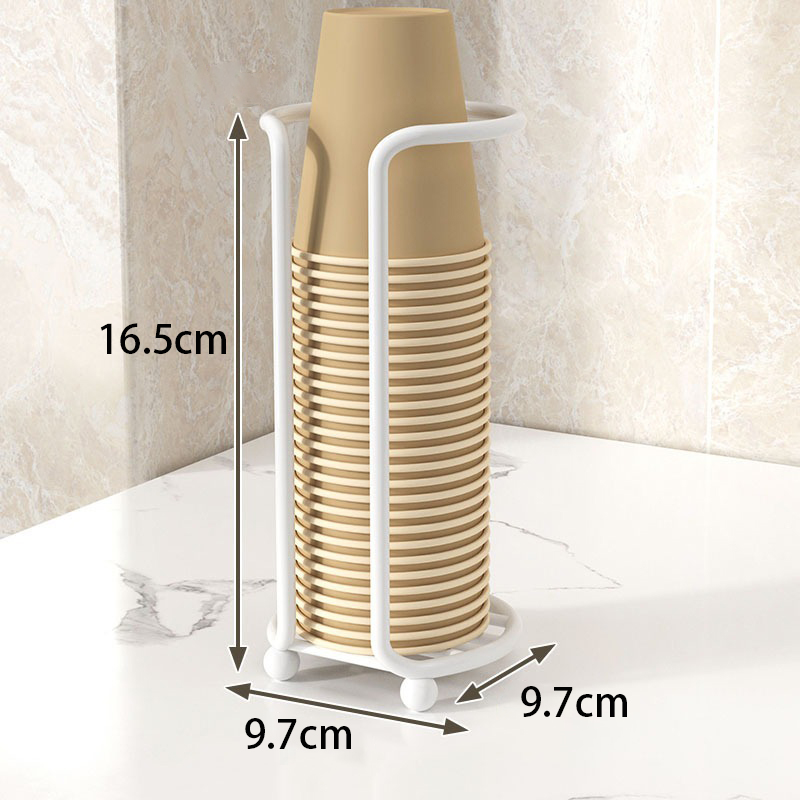 Cup Storage Holder Luxury Disposable Cup Support Frame Household Kitchen Paper Cup Holder Tea Cups Dispenser Kitchen Gadget: Yellow