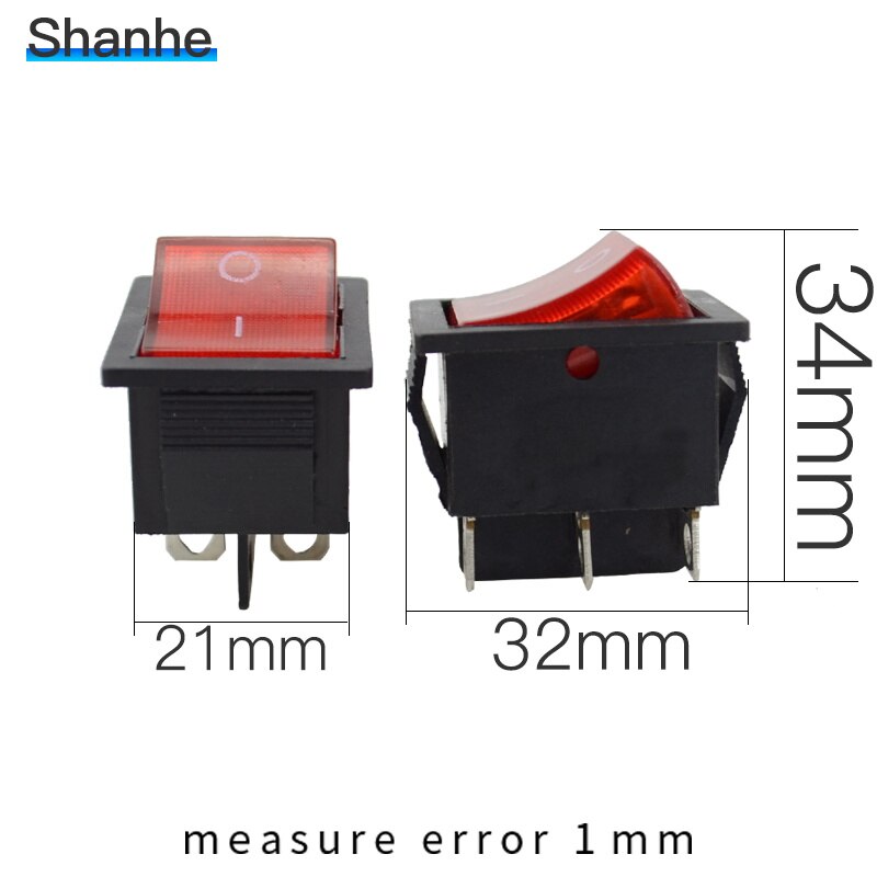 KCD4 On-Off-On 6P / On-Off 4P Latching Rocker Switch 15A 250VAC