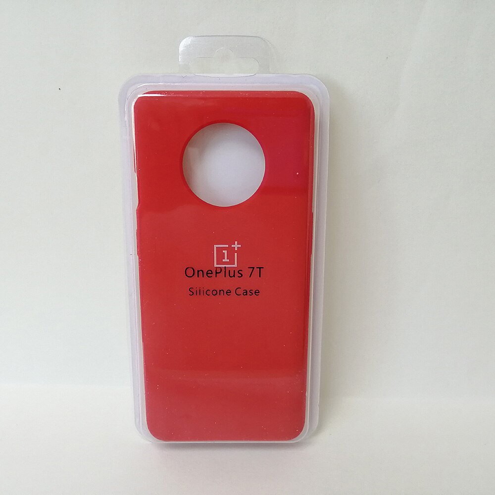 Funda Oneplus 7T de lujo de de silicona líquida protección suave Oneplus 7 Pro Funda Oneplus 7 Funda a prueba de golpes Funda: Oneplus 7 / Red