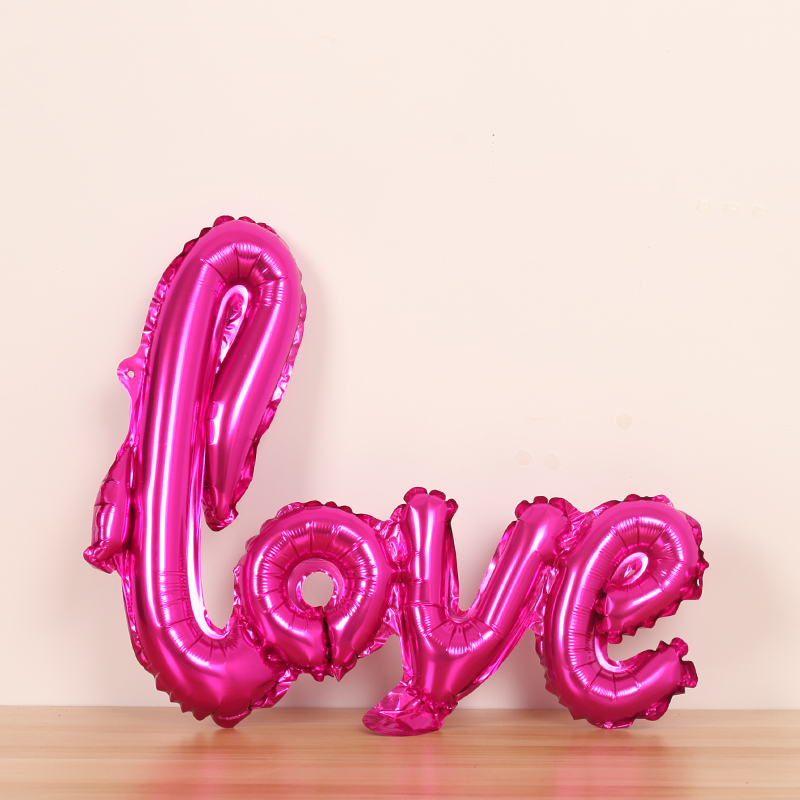 54/72/108cm ligatury różowe złoto list miłosny ślub walentynki balon romantyczny przyjęcie rocznicowe kulki dekoracyjne: pink / 73cm