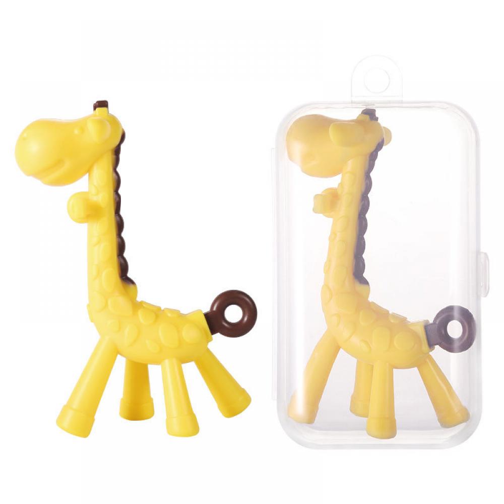 Baby Karikatur Zahnen Pflege Weichen Silikon Molaren Stock Zähne Kitz Molaren Stange Giraffe Beißen BeißRing Safty Baby BeißRing Schnuller