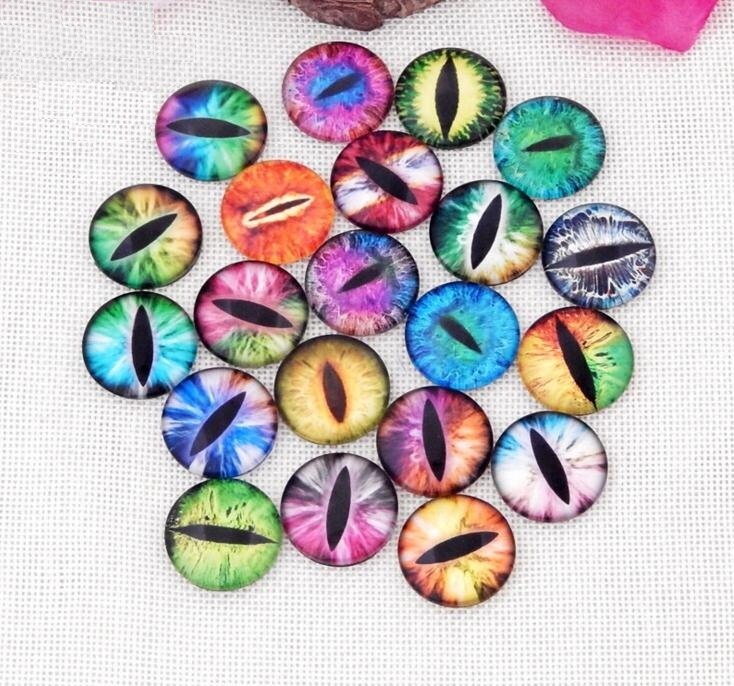 12mm Gem Glass Brads Variety of Animal Eyes POP Jewel Accessories Paper Craft Scrapbook Wedding Supplies Card Valentine DIY: 2