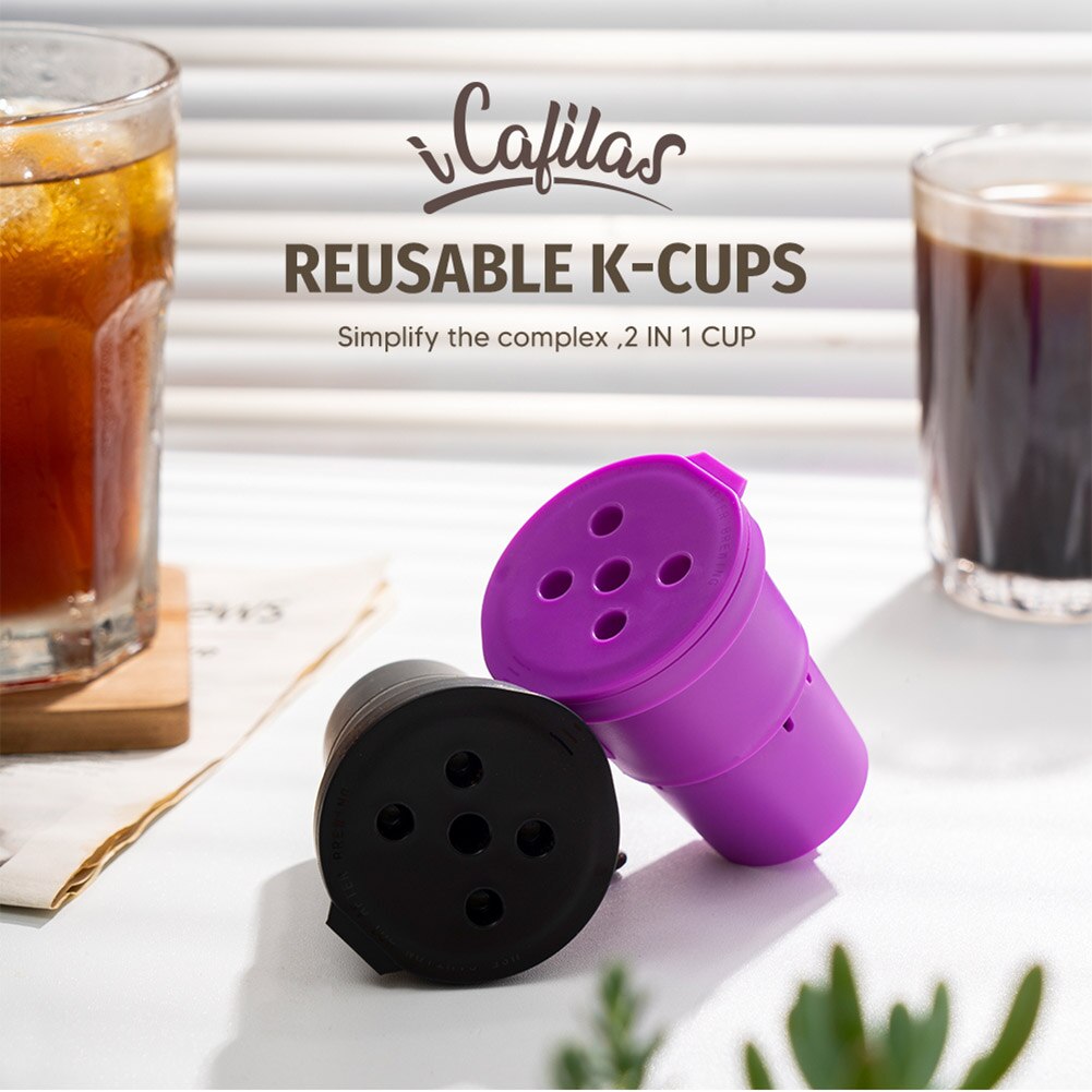 Keurig Upgraded Reusable Coffee Capsule Filter Cup Food Grade Silicone Capsule Refilling K Cup Filter Baskets Pod Coffeeware Gif