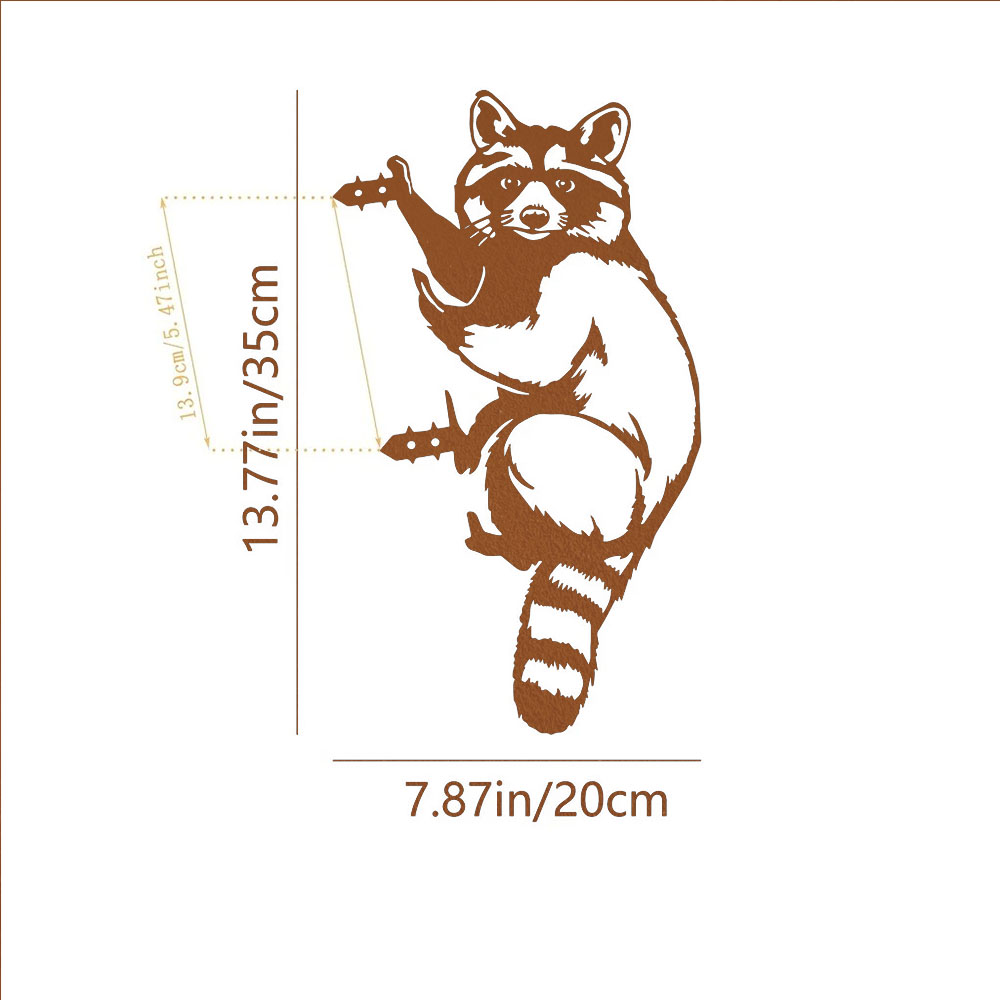 1pc Creatieve Boom Insert, Roestige Eekhoorn Silhouet Metalen Decoratie Boom Stakes, Tak Insert Decoratie Ijzer Art Silhouet: GRIJS