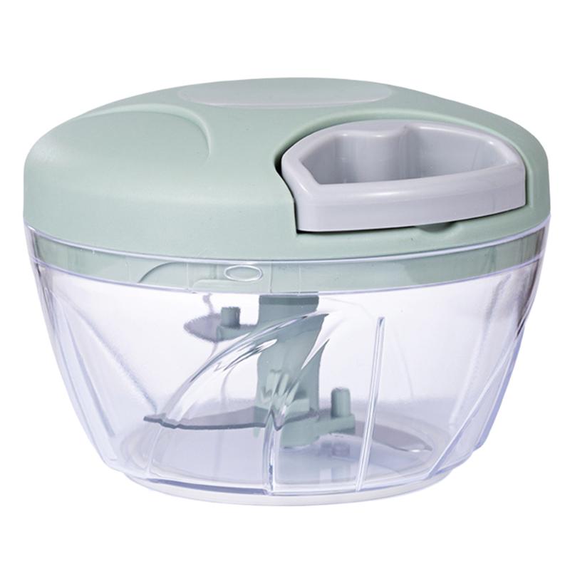 Multifunction Hand-held Vegetable Cutter Anti-skid Manual Slices Fruit Meat Grinder Kitchen Stainless Steel Blade Mixer Chopper: 3 blade1