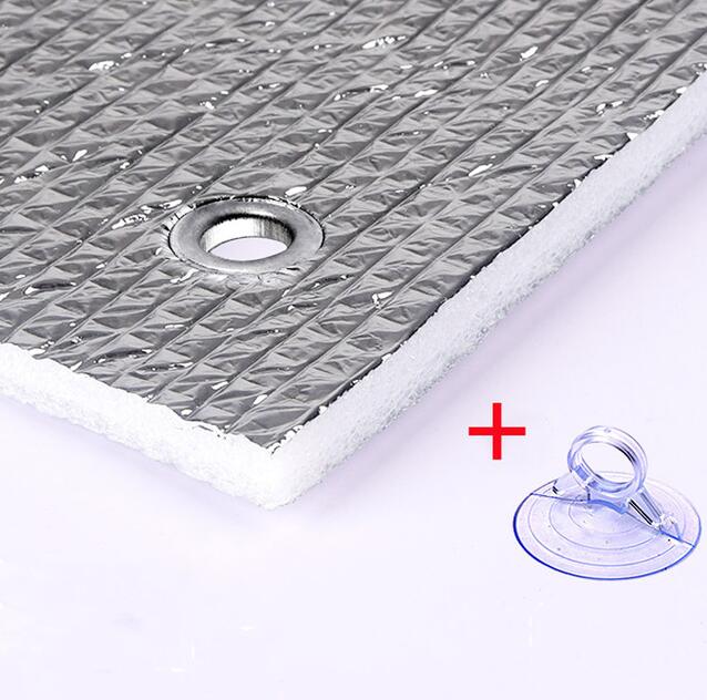 Film d'ombrage en feuille d'aluminium, anti-UV, pare-soleil, verre de bureau, film d'isolation thermique pour fenêtre de chambre, film de protection solaire en coton: 2 * 1,4