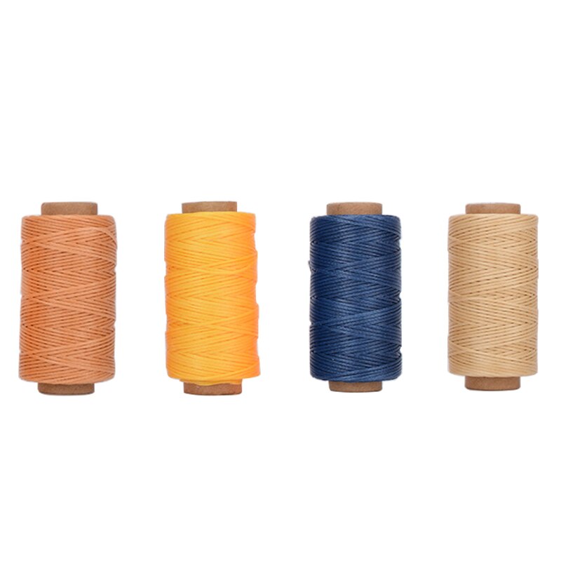 4 Kleur/Set 0.8Mm Dikte Gewaxt Draad Voor Leer Craft Diy Waxkoord Hand Stiksels Draad Platte Gewaxte 40 Kleur Naaien Lijn: Set C / 50m (55Yards)