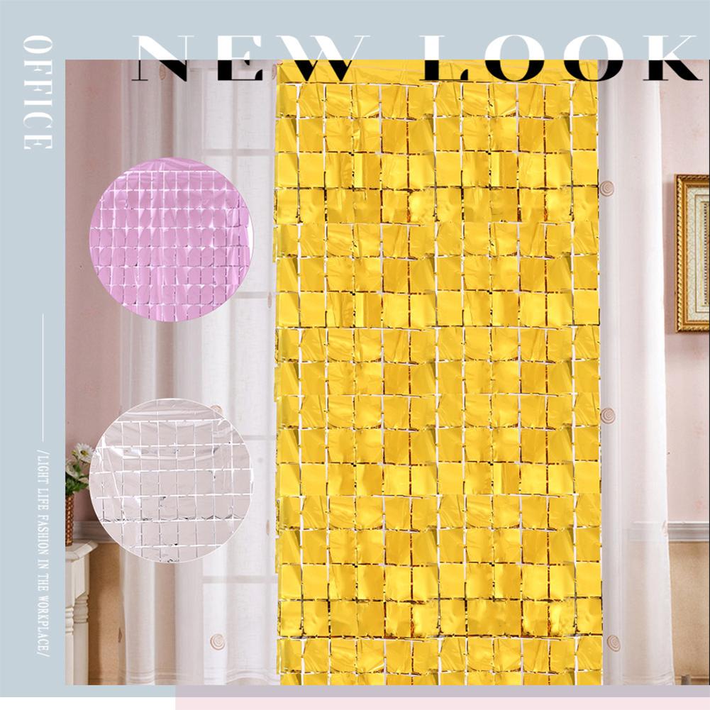 Candy Kleurrijke Transparante Achtergrond Verjaardag Bruiloft Voor Home Decoratie Glitter Folie Gordijn 2M 3M Dikker Party Achtergronden-Blauw, 3M