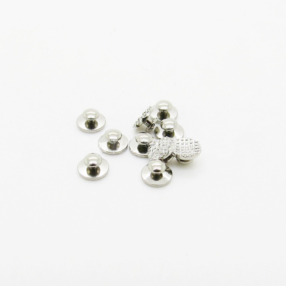 Bouton binoculaire orthodontique dentaire, monobloc MIM, maille ronde, fond métallique collable, 10 pièces/paquet, boucle latérale de langue