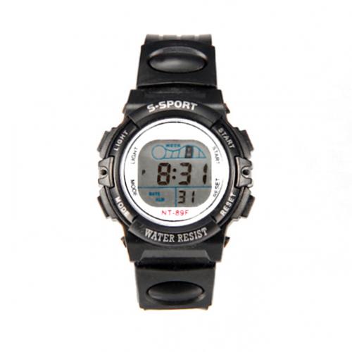 Children Wrist Watch For Boys Sport Digital Eelegant Baby Girls Watches LED Silicone Waterproof Kids Clock relogio infantil: Black