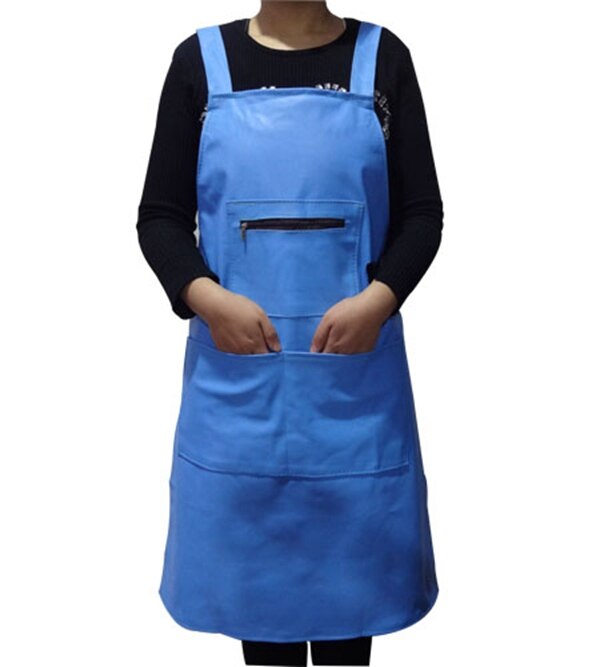 Cuir coréen imperméable et tablier de cuisine, salopette en PU, pour usage domestique, pour hommes et femmes