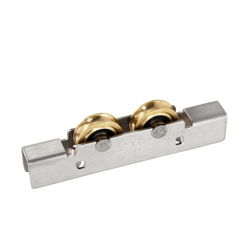 Puerta corrediza de vidrio sin marco para balcón, polea de ventana de acero y plástico, rueda cóncava, rodillo de nailon silenciado, pieza de Hardware