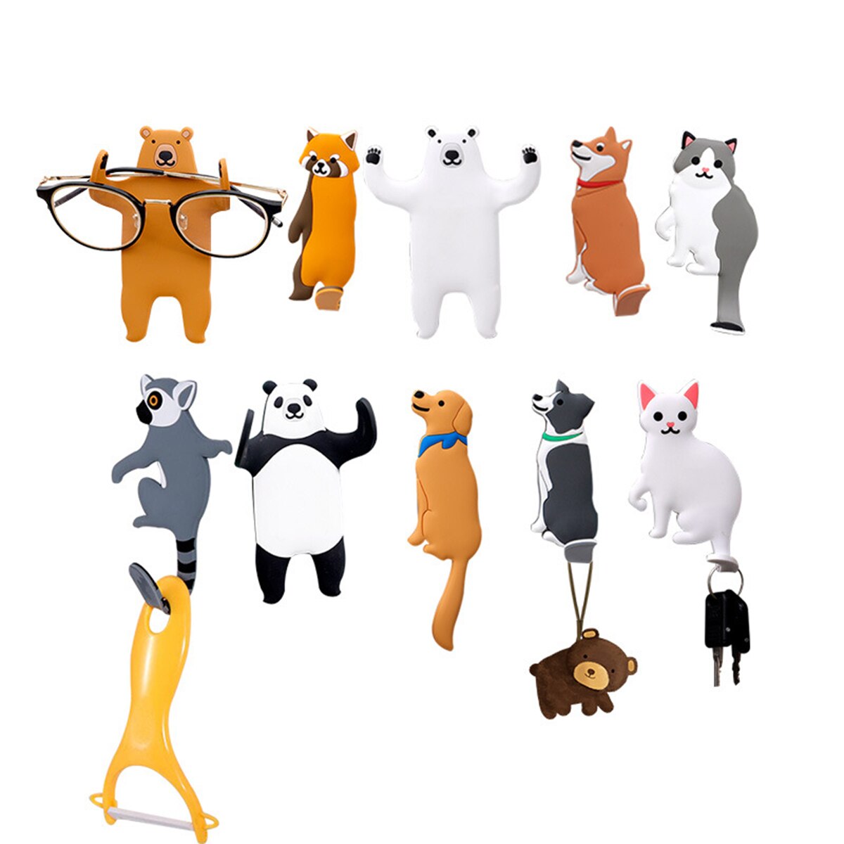Crochet mural AA, crochet Animal , colle haute résistance sans clous, solide, réutilisable, étanche, pour sacs à serviettes et vêtements