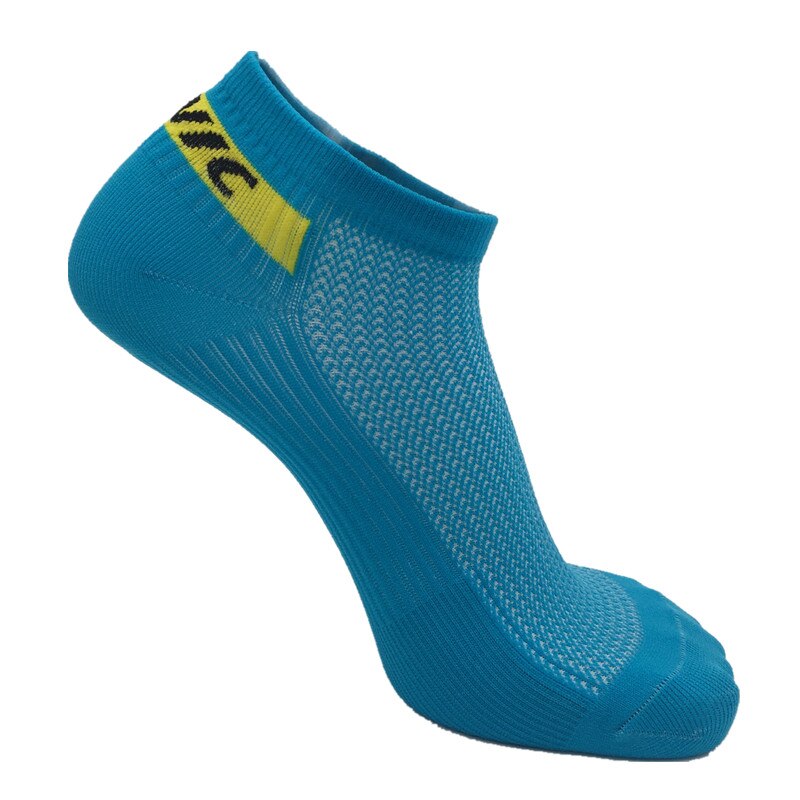 Mannen Vrouwen Professionele Korte Sokken Fietsen Sokken Ademend Outdoor Oefening Sport Sokken Compressie Athletic Rijden Sokken: Blauw