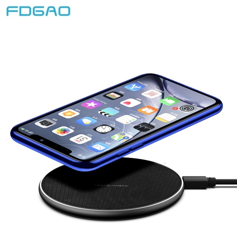 FDGAO 10W Qi Wireless Charger for Samsung S10 S9 Note 10 Iphone 11 Pro XS Max XR Huawei P30 Pro Wireless Induction charging pad