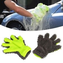Detailer Voorkeur Eurow Microfiber Interieur & Exterieur Reiniging Handschoen Fijne langharige chenille vijf-vinger handschoenen