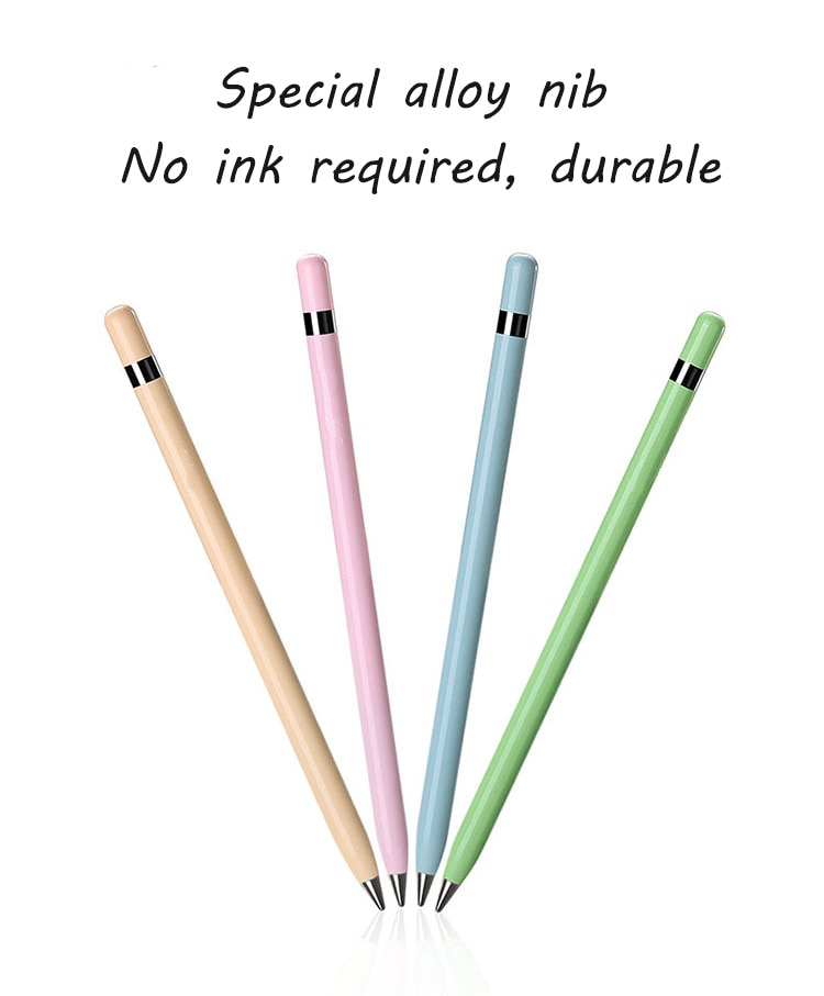 Full Metal Wear-resistant Eternal Pencil Without Ink Ink-free Old Immortal Metal Pencil Student Pen