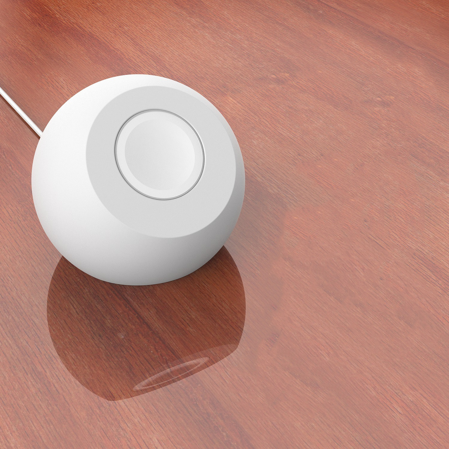 Desk Ball Shape Magnetic Silicone Charging Holder For Apple Iwatch Safe Wireless Charger Dock Station Watch Charging Stand: WHITE