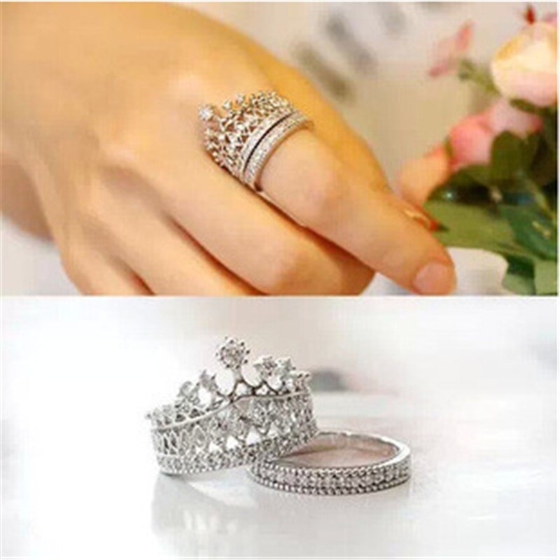 Mode Accessoires Sieraden Top Keizerlijke Kroon Vinger Ring Set Voor Vrouwen Meisje Mooie Sieraden