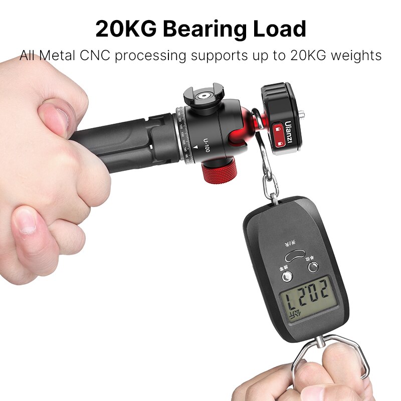 Ulanzi U-100 Klaue PD schnell Freisetzung Panorama Kugelkopf 1/4'' Basis Montieren Platte und Kalten Schuh Kugelkopf 2 in 1 für DSLR