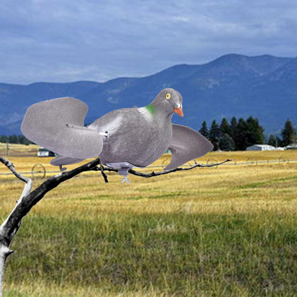 Outdoor Pigeon Motion Decoy Wind Decoy With Movable Wings for Garden Decor Pet bird supplies