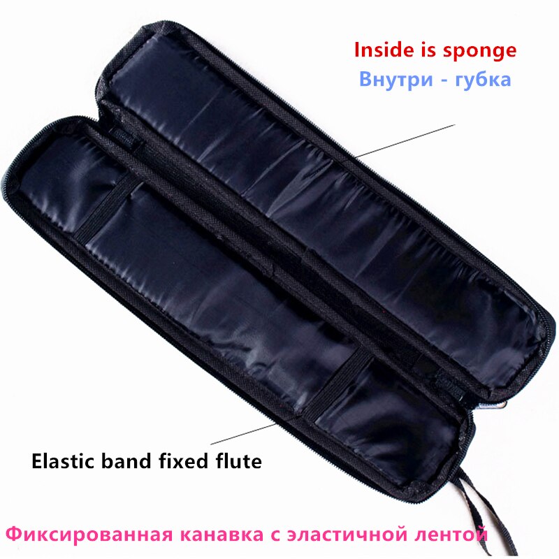 2-section Fluit Tas voor Bescherming PU Tas Anti-worstelen Doek Fluit Accessoire Makkelijk Hand fluit tas