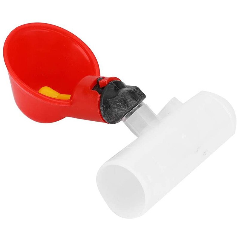 Abreuvoir automatique en plastique rouge, 10 pièces, pour poulet, canard, oiseau, caille, Pigeon, poule