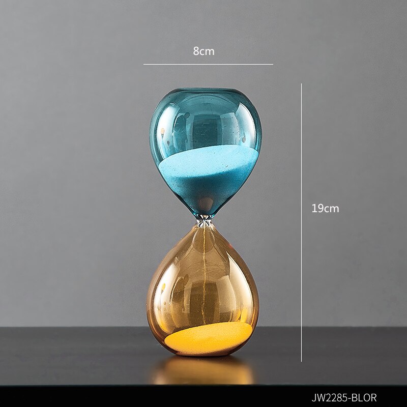 5/30/60 Minutes Hourglass Timer Time Management Tool Personality Glass Hourglass Ornaments Desk home Decorative Toys: 30min Height 9.5in