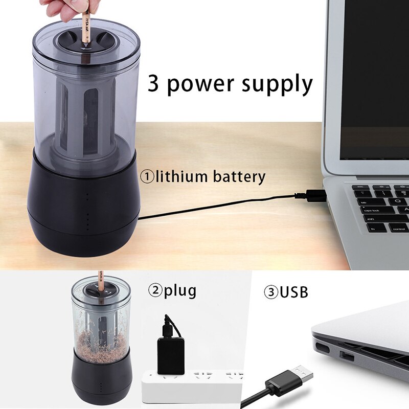 Tenwin-afilador de lápices eléctrico de carga Usb , sacapuntas automático de dibujo para escuela, suministros de arte de pintura