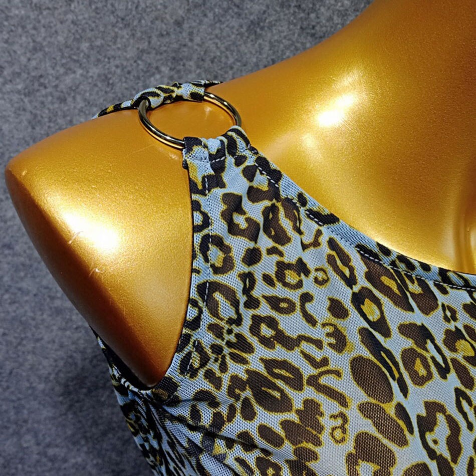 Latin Dance Dress Women W326 Sleeveless Light Leopard Performance Costume Dancing Cloth Belly Chacha Ballroom Dresses