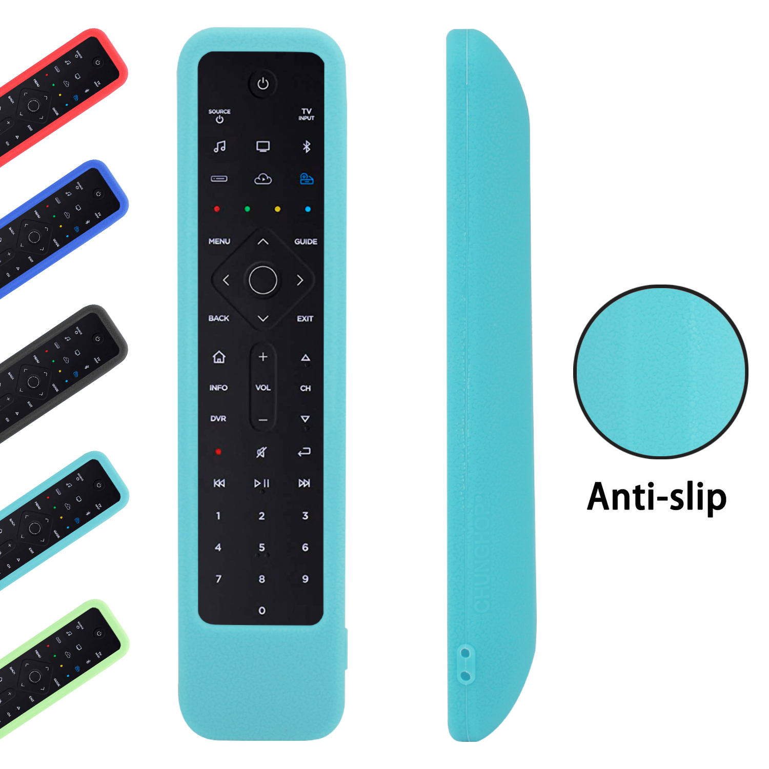 Custodia protettiva in silicone per telecomando Bose Soundbar 500 per Bose Soundbar700 coperchio remota resistente antiscivolo: leggero blu