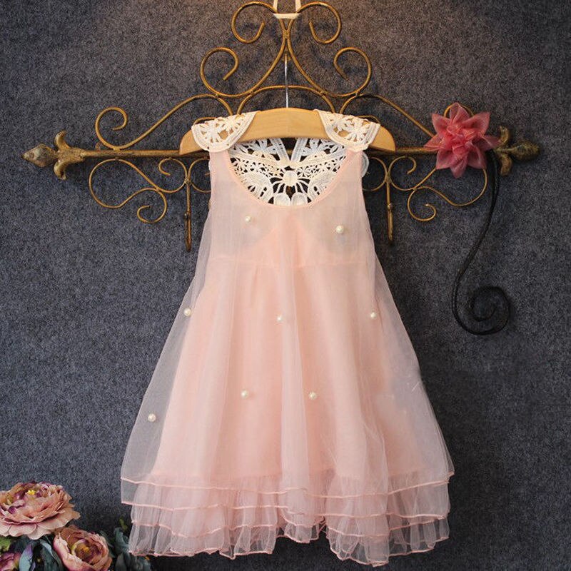 3-7 Jaar Kinderen Kids Kleding Baby Meisjes Zomer Jurk Kant Bloem Tutu Prinses Jurken Meisjes Outfits Vestidos: 110